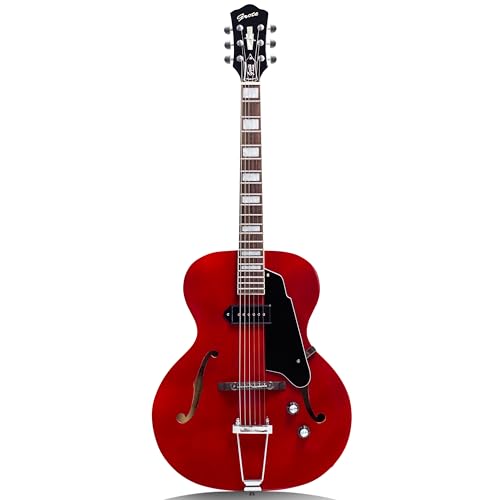 Amazon | GROTE Jazz Electric Guitar Semi-Hollow Body Chrome