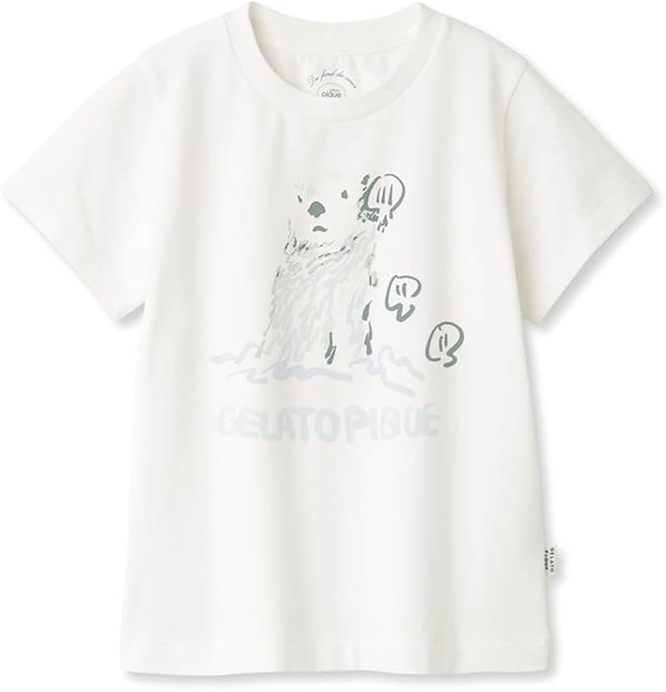 Amazon | [ジェラート ピケ] KIDSラッコワンポイントTシャツ