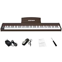 Amazon | KIMFBAY 電子ピアノ 88鍵盤 卓上 木製 電子 ピアノ 88鍵
