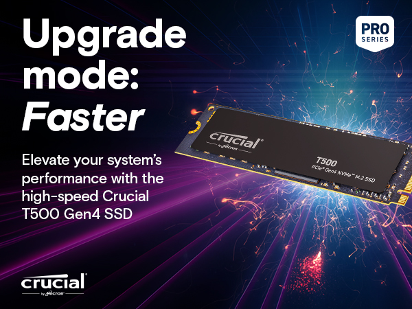 Amazon.com: Crucial T500 PCIe Gen4 NVMe 1TB SSD, Up to 7,300MB/s