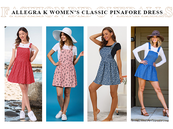 Amazon.com: Allegra K Women's Casual Pinafore Overall Dress Cute