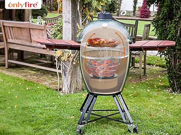 Amazon.com: onlyfire Charcoal Ash Basket Fits Medium Big Green Egg