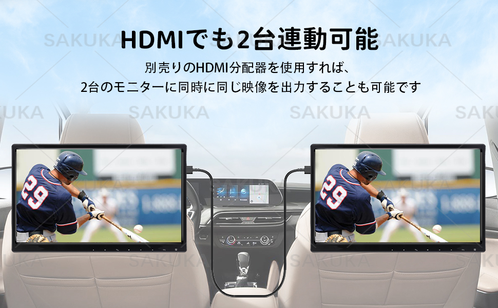 Amazon.co.jp: 【一年保証】 SAKUKA ヘッドレストモニター 14インチ 大