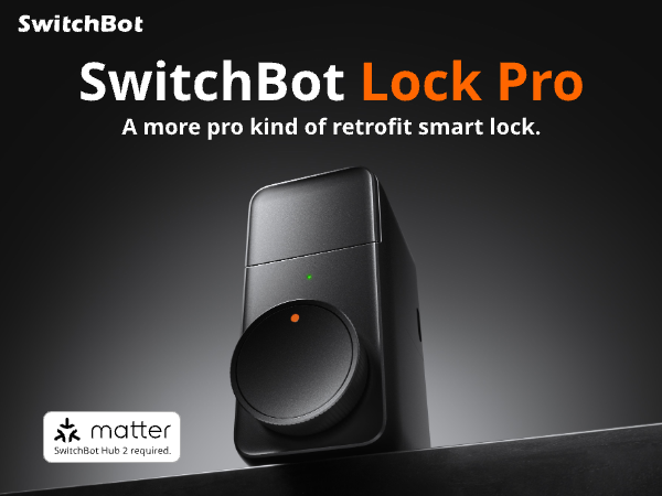 SwitchBot Smart Lock Pro (Silver), Keyless Deadbolt Retrofit for