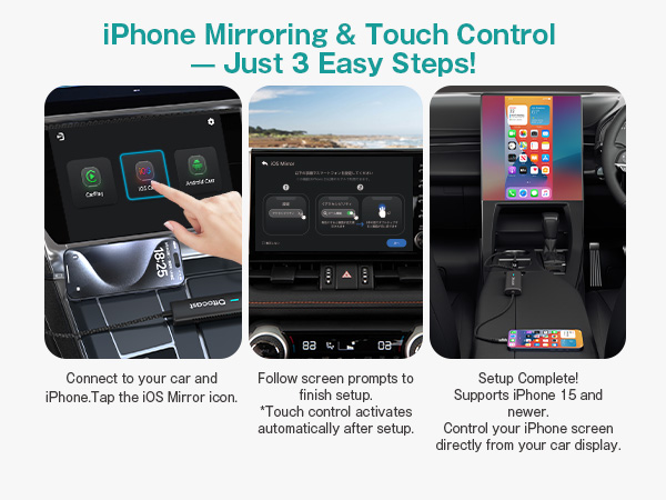 Amazon.com: OTTOCAST Mirror Touch Wireless CarPlay Adapter - Bi