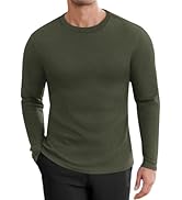 Ekouaer Men's Long Sleeve Shirts Honeycomb Waffle Pullover Sweater