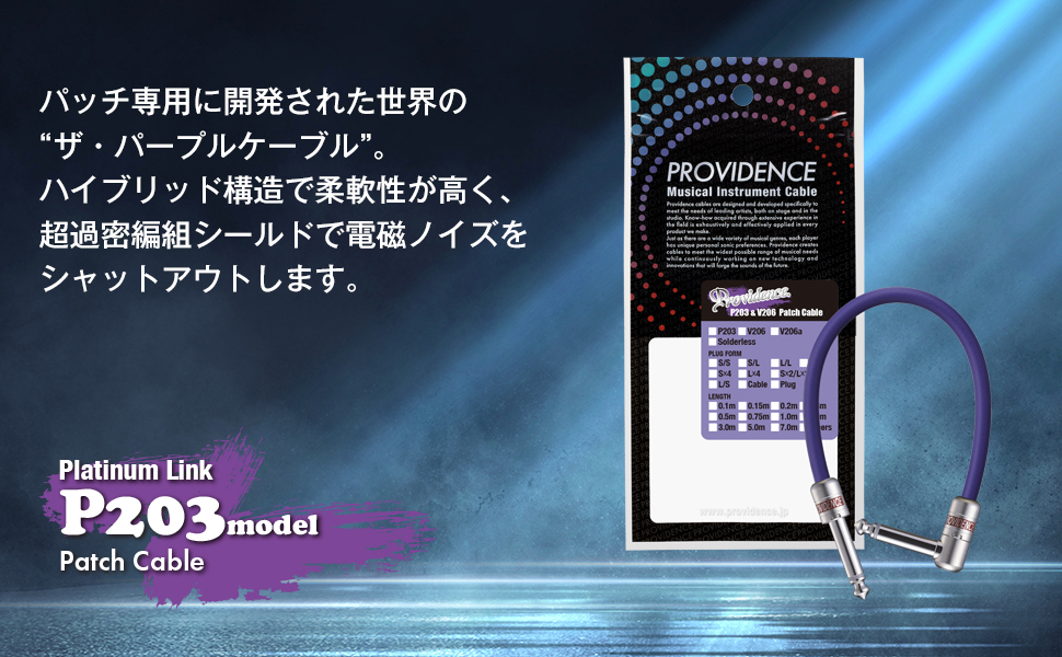 Amazon | Providence プロビデンス パッチケーブル P203 2.5m S/L
