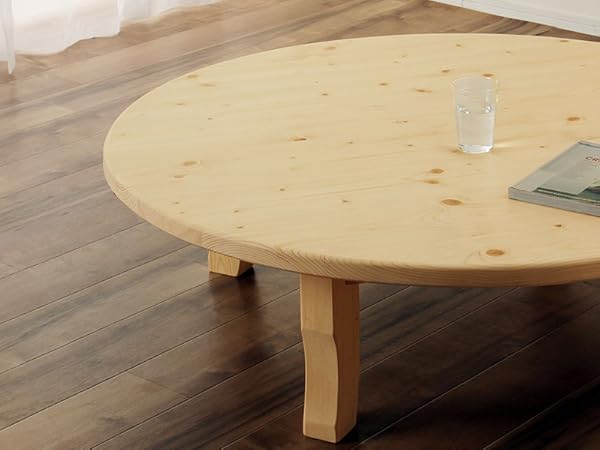 Amazon｜家具の里 ちゃぶ台 105cm丸 ダークブラウン ねこ脚 日本製 4人