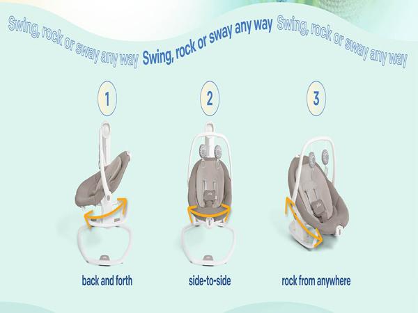 Amazon.com : Joie Miso 2-in-1 Baby Swing & Rocker– Dual Motion