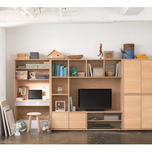 Amazon｜無印良品 スタッキングキャビネット・木製扉(左右セット