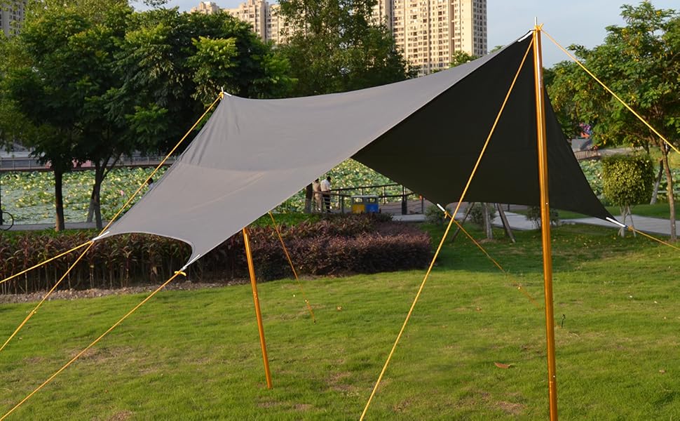 Amazon | TIANBOLANG タープ TC TARP (3.2M*2.95M) 防水タープ