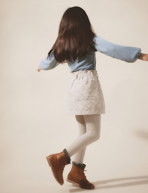 체크앤도트 | [SOOR PLOOM]FILIPA SKIRT_Tea Party Print, Frost