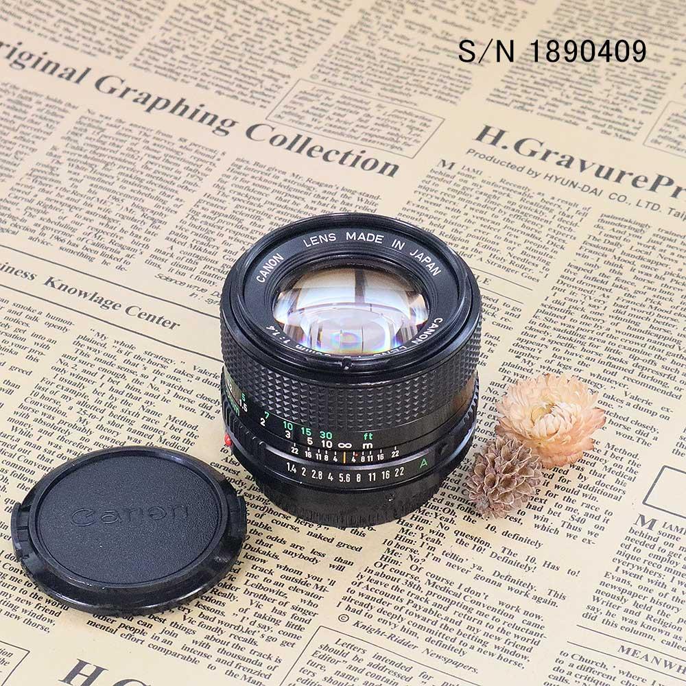 保証付 】【中古】 オールドレンズ Canon New FD 50mm f1.4 キヤノン