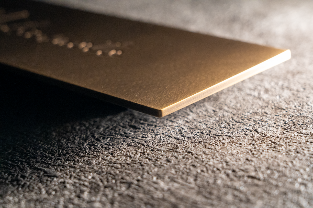 Brass plate 230×70mm(matsumoto) – ミッドセンチュリー表札 MICS(ミクス)