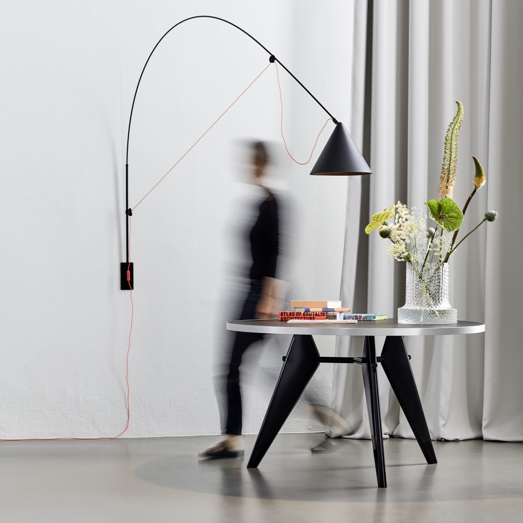 AYNO XL Wall Lamp, black – Stefan Diez | Midgard Licht