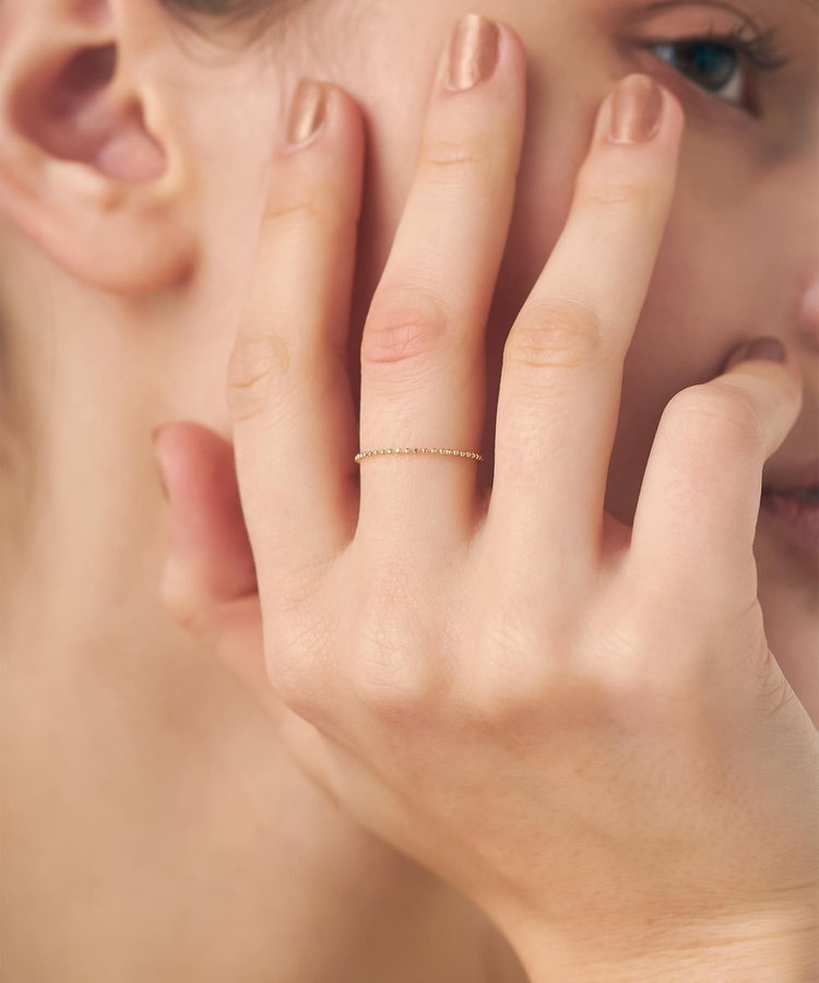 レイヤード] K10YG ボールチェーン リング（711000） ｜ women