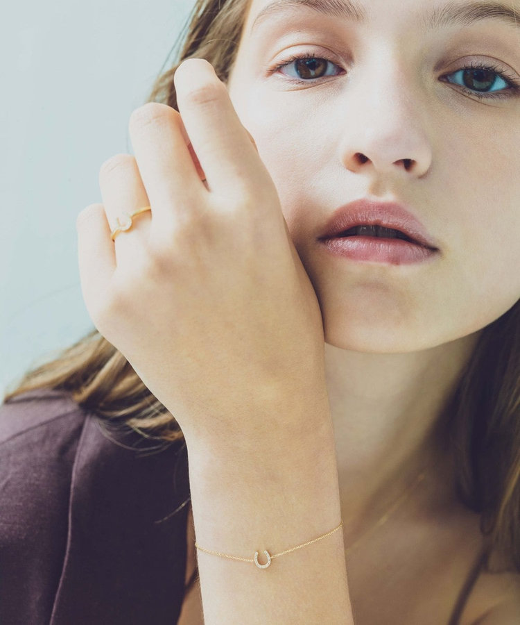 K18YG ホースシュー ダイヤモンド ブレスレット（250213） ｜ women