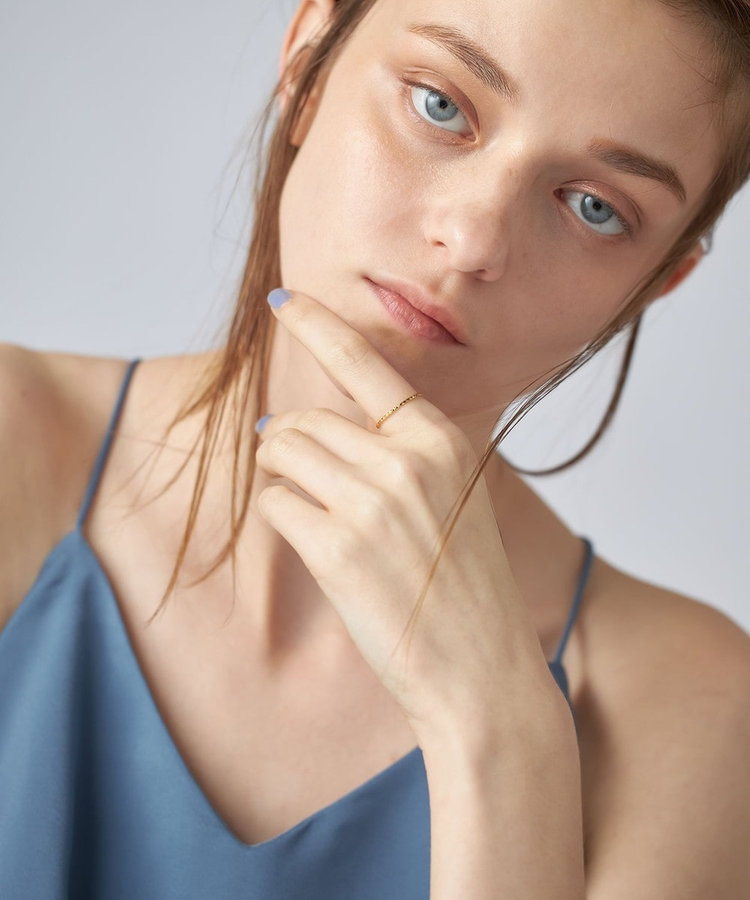 クレール]K18YG スタッズカット リング（210401） ｜ women