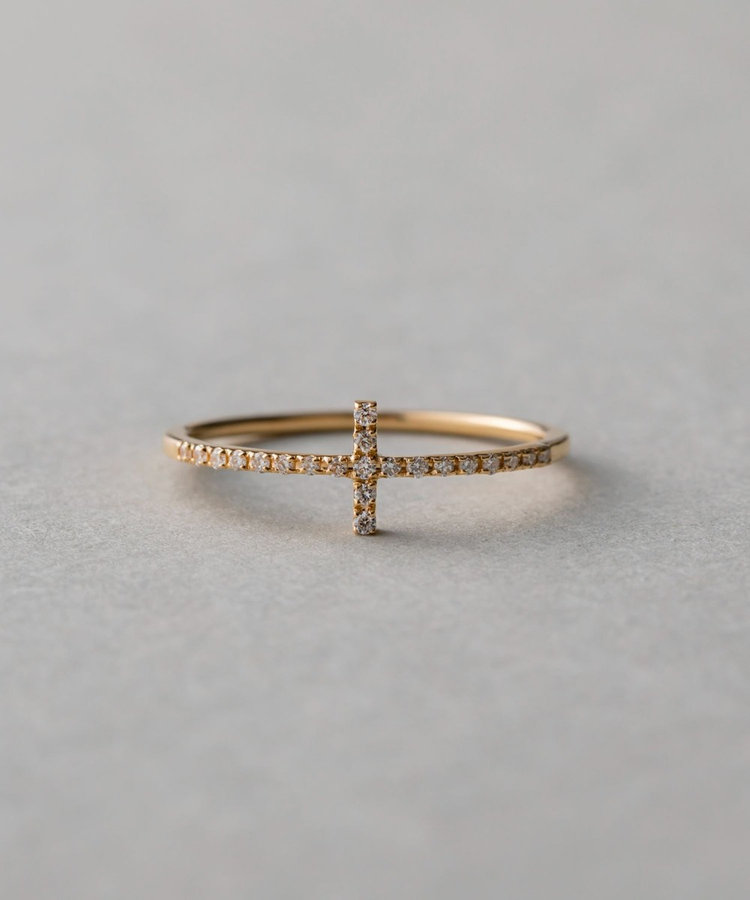 K18YG クロス ダイヤモンド リング（230718） ｜ women（ウィメンズ
