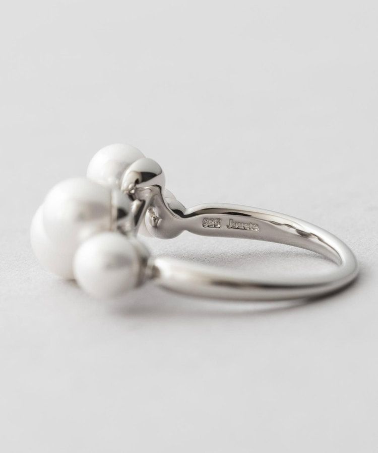 気品漂う】K14WG グレーパール リング（8号〜9号相当） 気品漂う