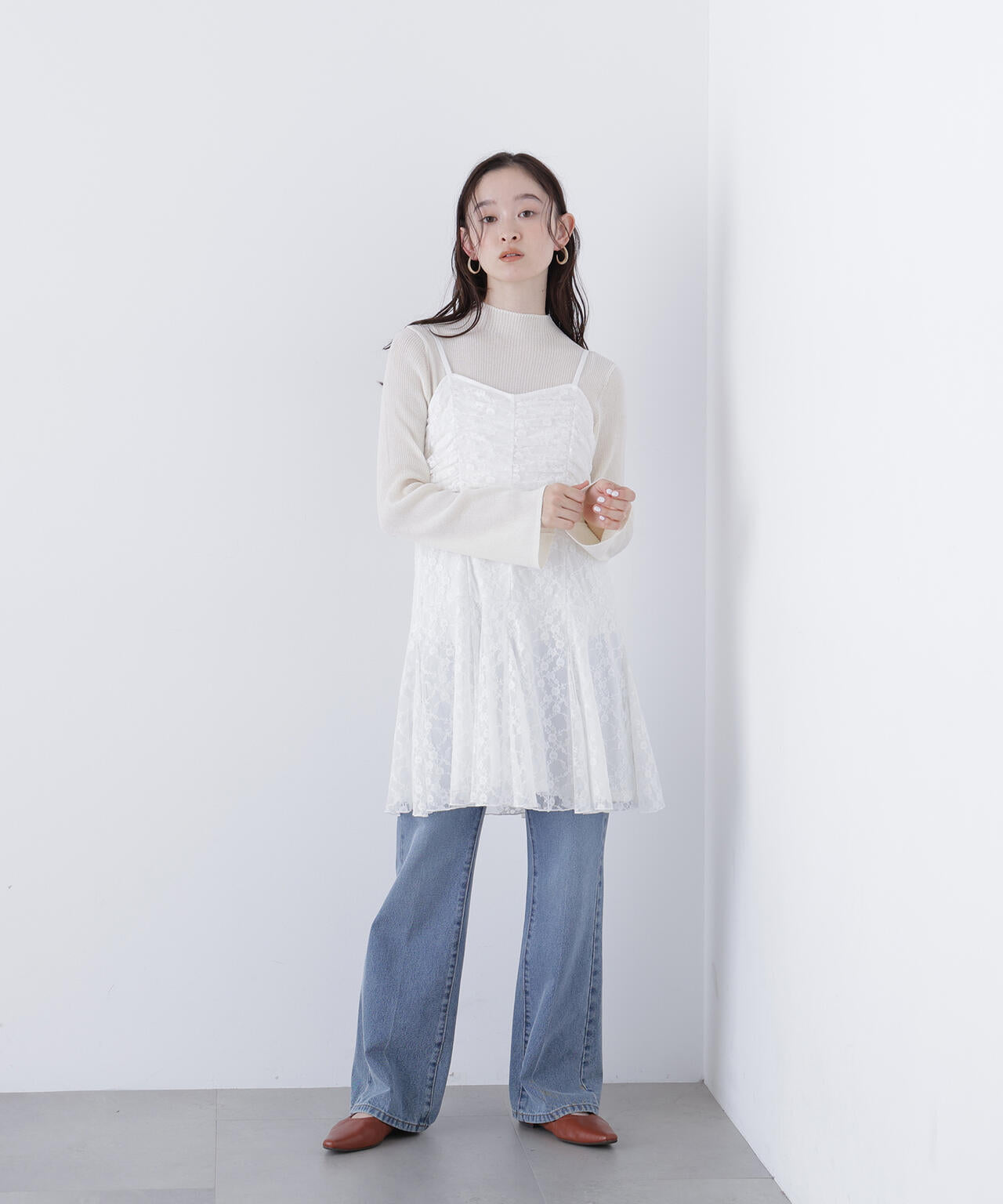 レースギャザーキャミチュニック | N. Natural Beauty Basic*（エヌ