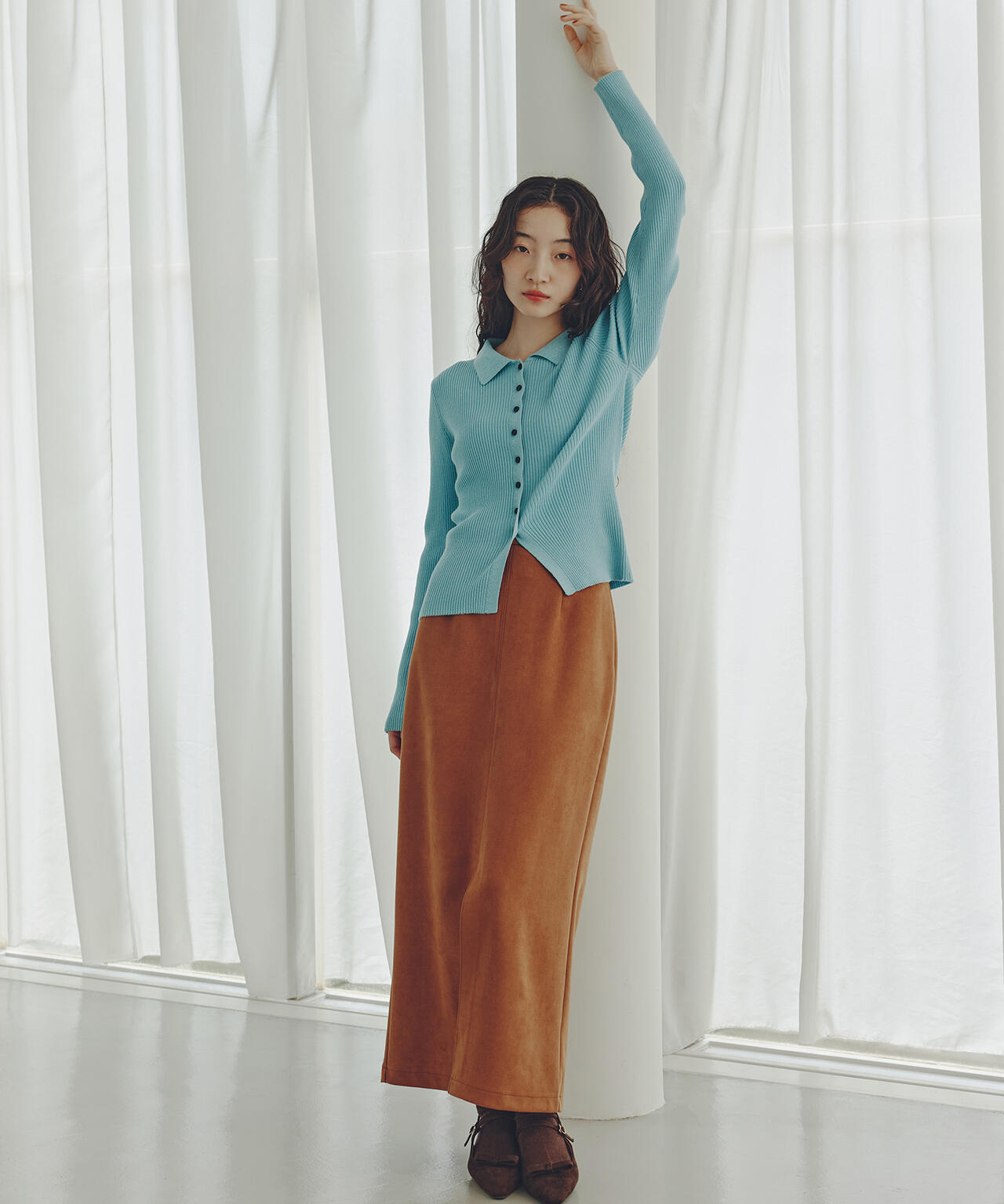 小室安未さん着用】フェイクスウェードスリットスカート | N. Natural