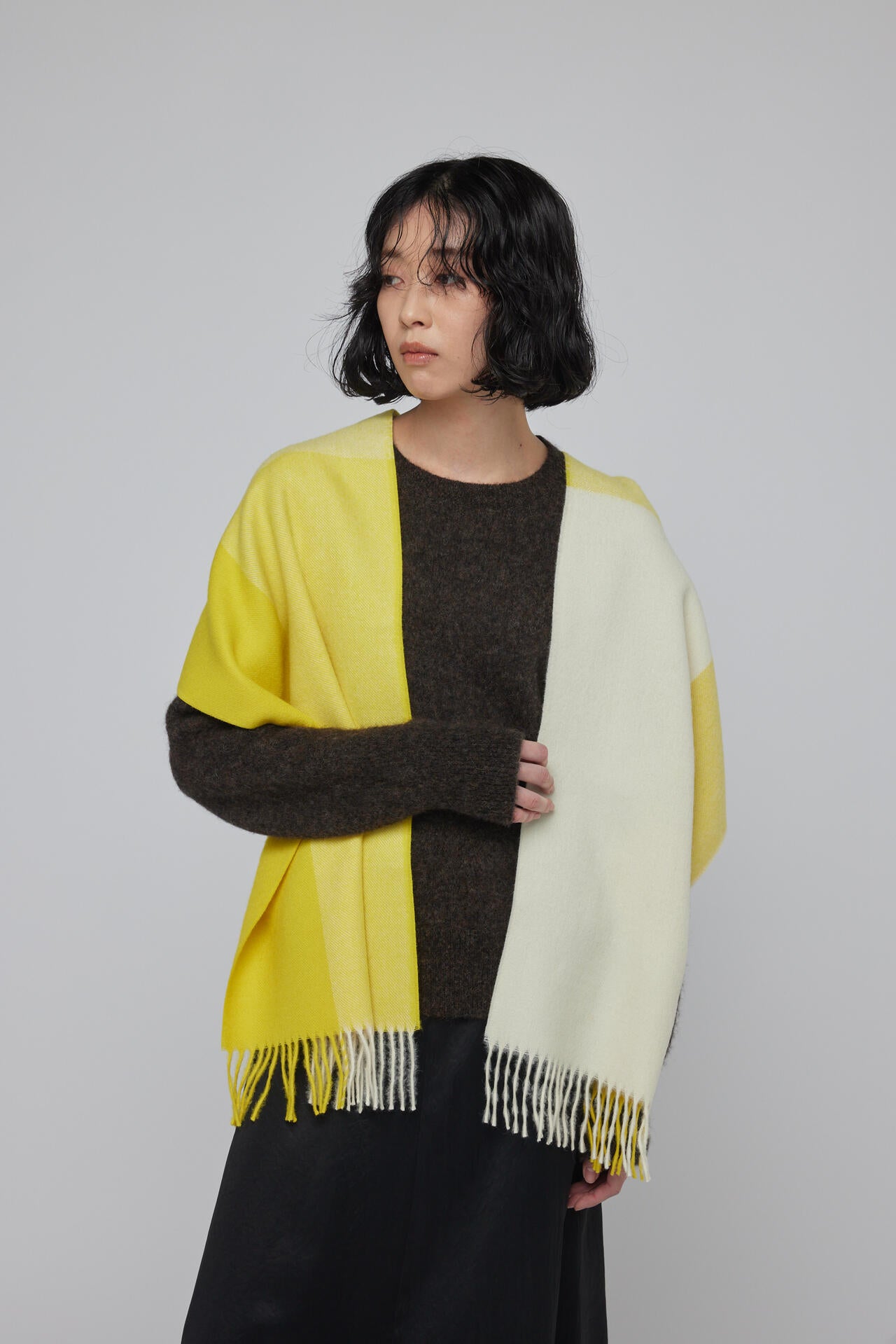 THE INOUE BROTHERS / BRUSHED SCARF BLOCK | THE LIBRARY（ザ ライブ