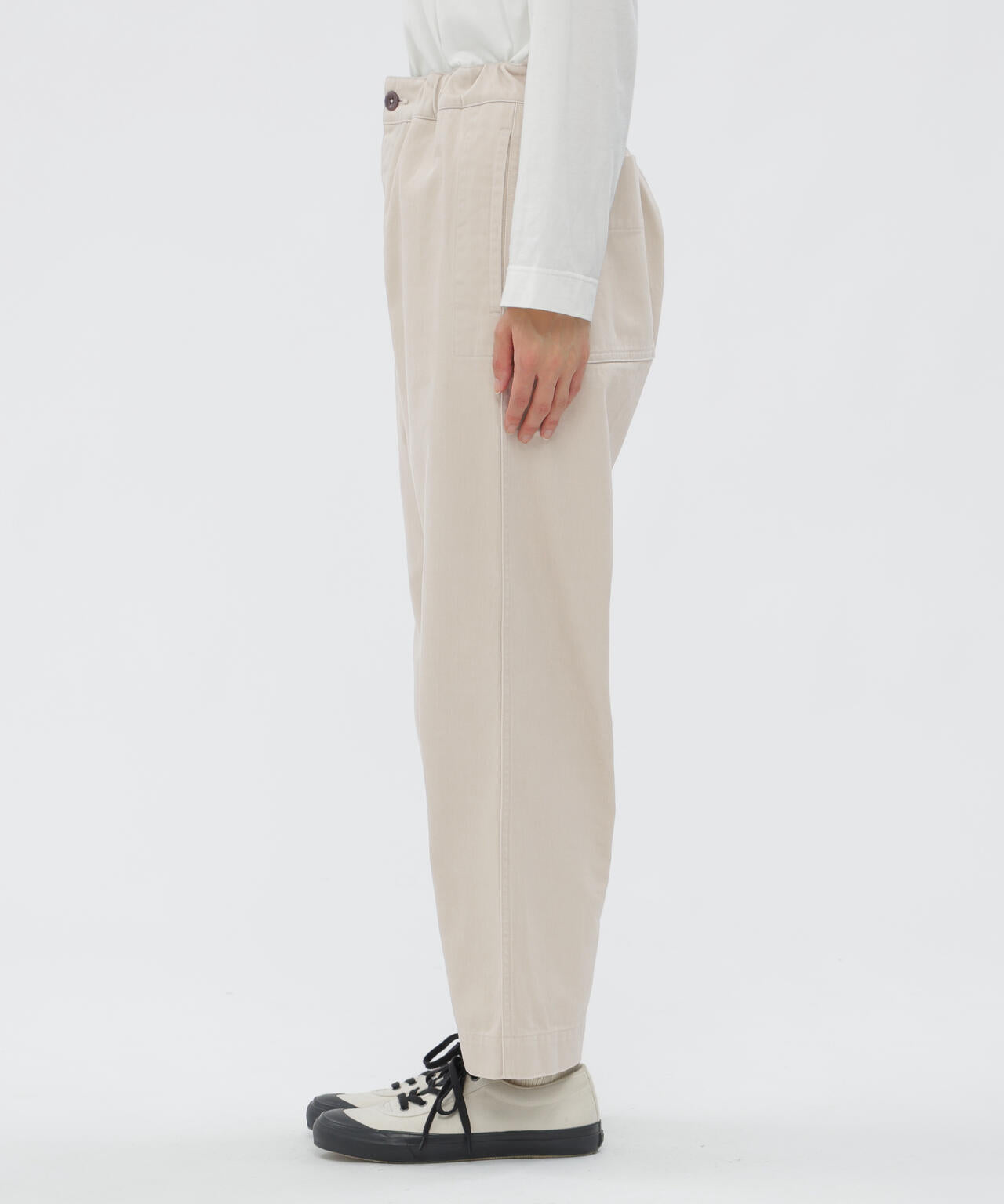 ORGANIC COTTON SATEEN TROUSERS | MARGARET HOWELL（マーガレット