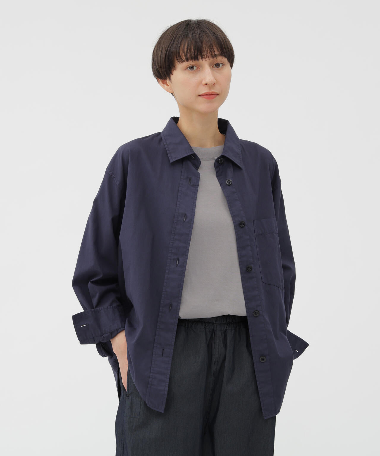 GARMENT DYE COTTON SHIRTING SHIRT | MARGARET HOWELL（マーガレット