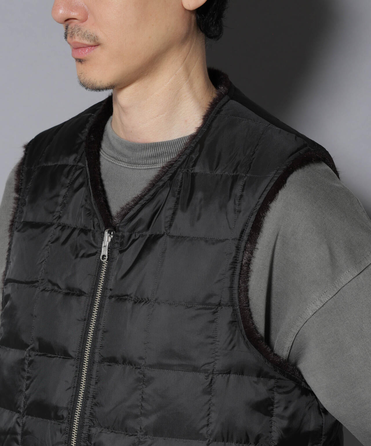 西川ダウン(R)｣ FUSIONSYSTEMフェイクファーベスト | NANO universe