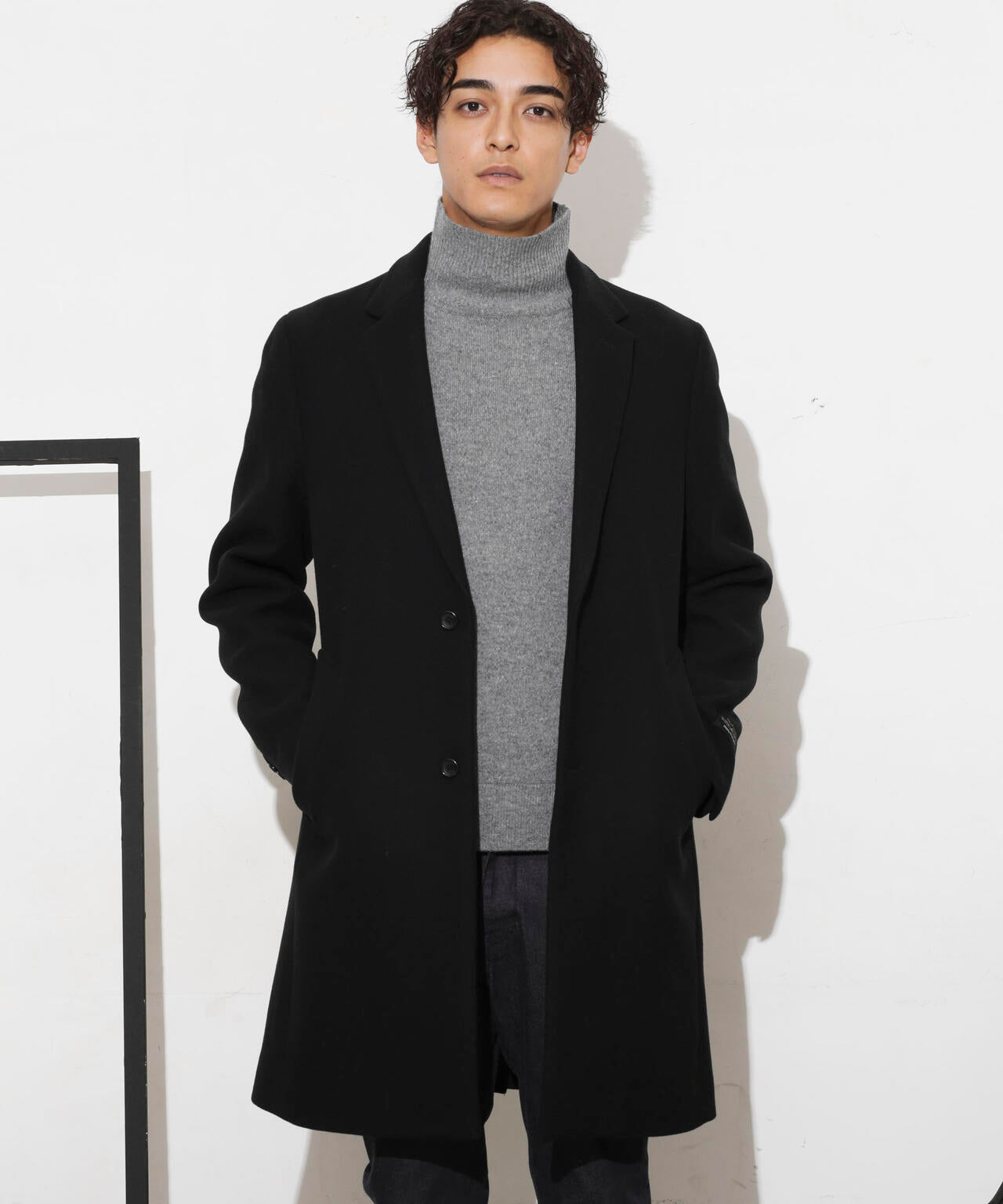 SUPER140'S」ダブルメルトンチェスターフィールドコート | NANO