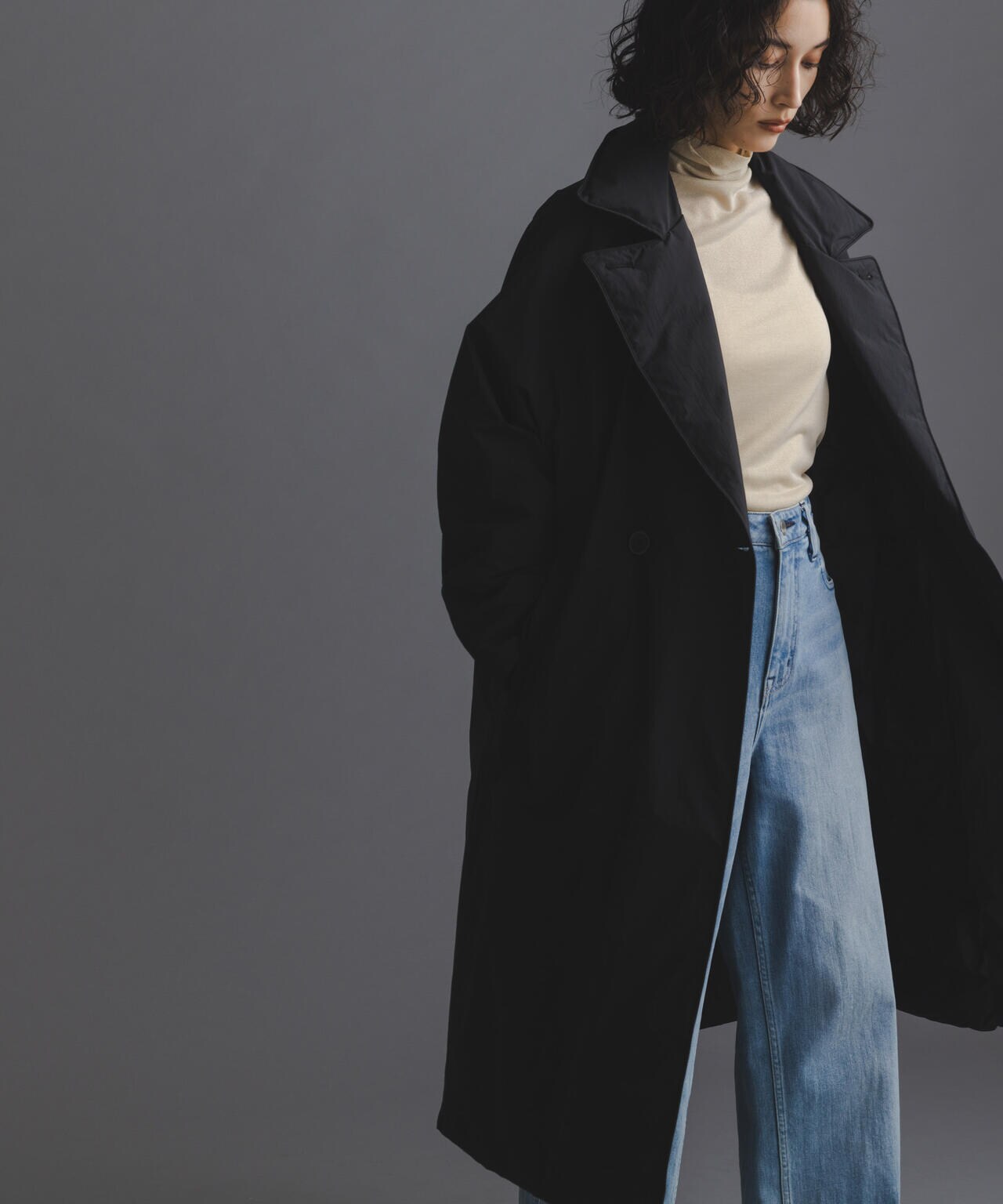 西川ダウン(R)」リバーシブルライトコート | NANO universe（ナノ