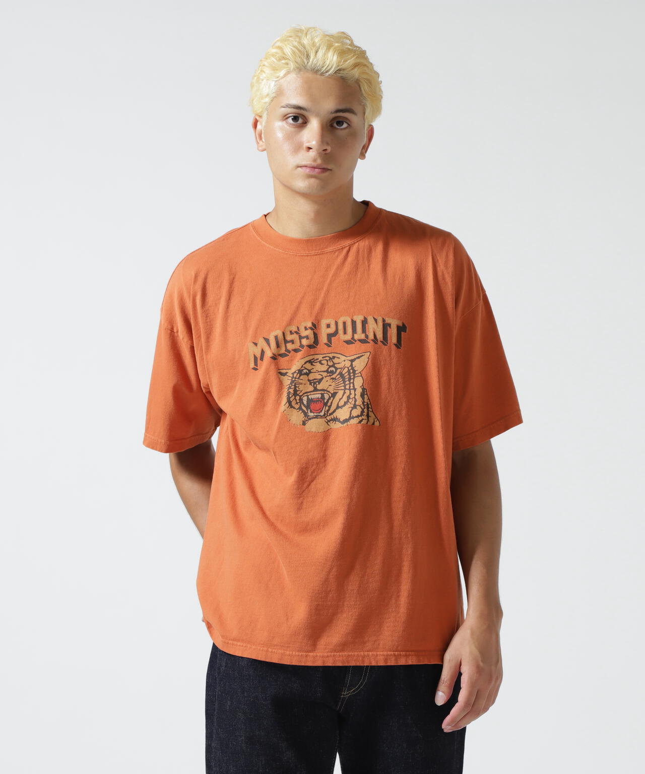 REMI RELIEF(レミレリーフ) 別注20/-天竺BIGサイズTシャツ(MOSS POINT