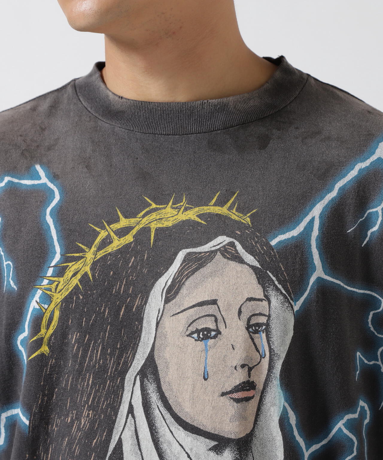 SAINT MICHAEL/セントマイケル/SS TEE MARIA BLACK | ROYAL FLASH