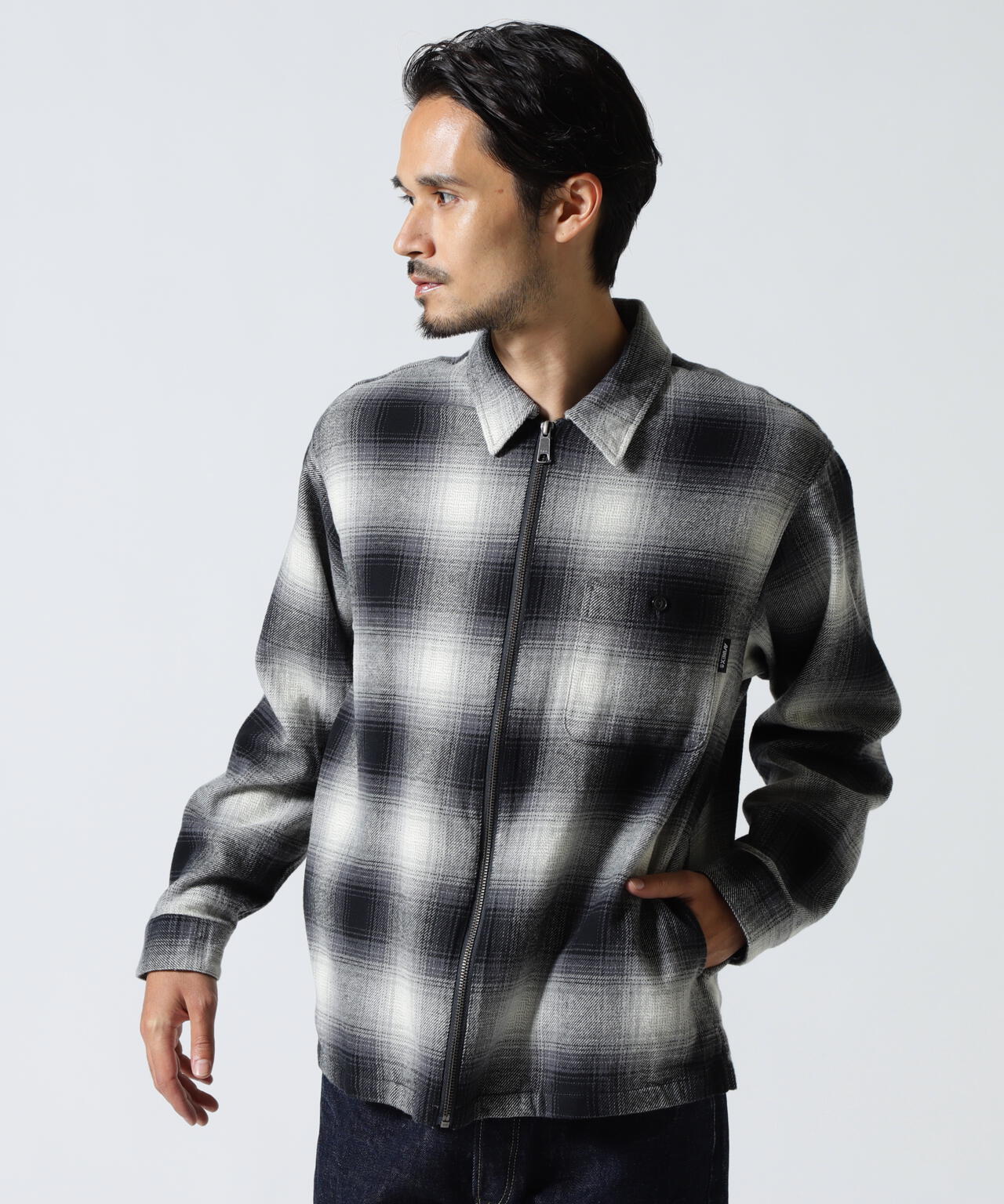 OMBRE CHECK ZIP UP SHIRT | AVIREX（アヴィレックス） ｜【公式】通販