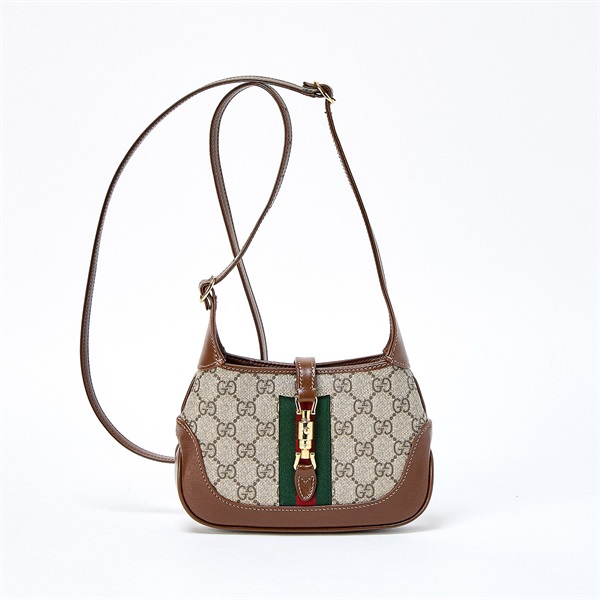 GUCCI ジャッキー ショルダーバッグ ブラウン グリーン レッド