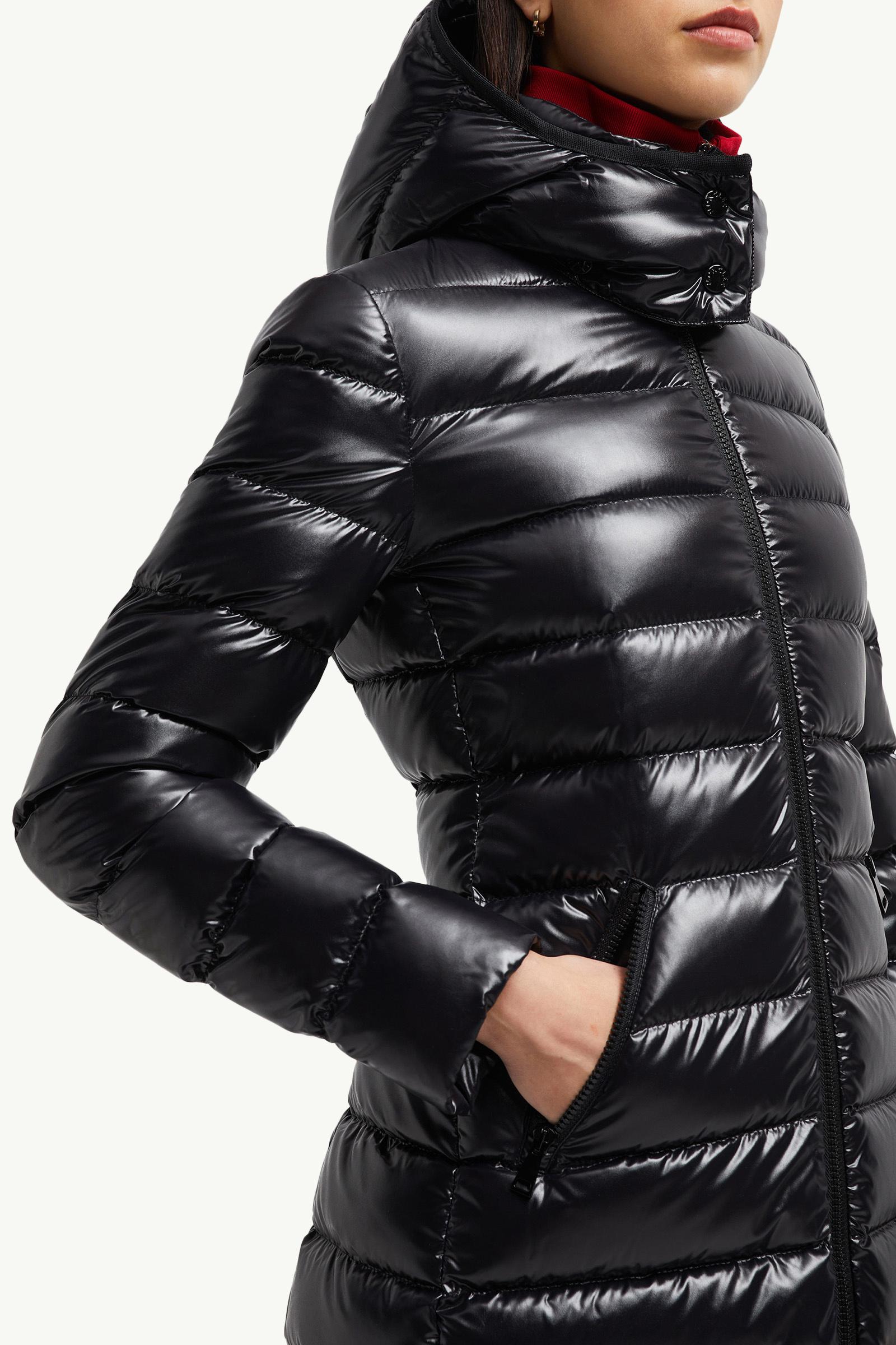Black Moka Long Down Jacket - Long Down Jackets for Women | Moncler US