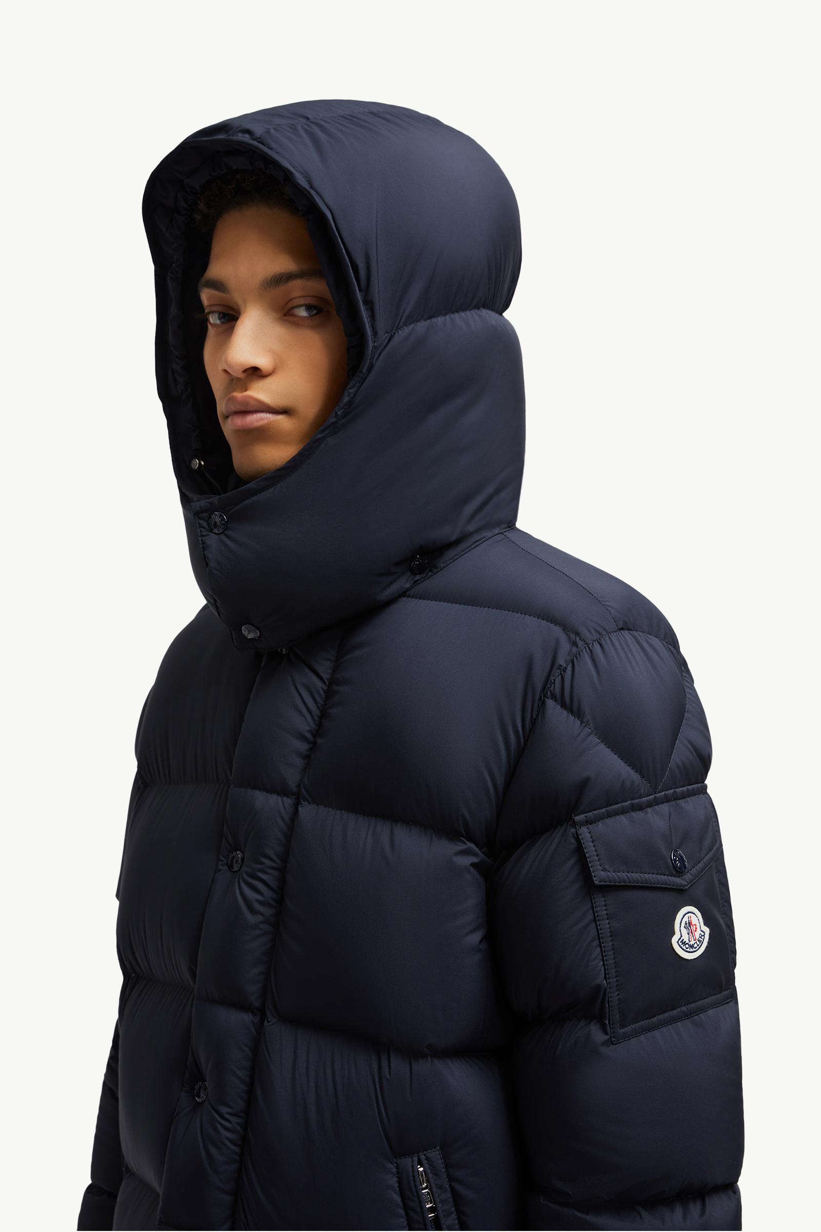 Night Blue Hanoverian Hooded Long Down Jacket - Long Down Jackets