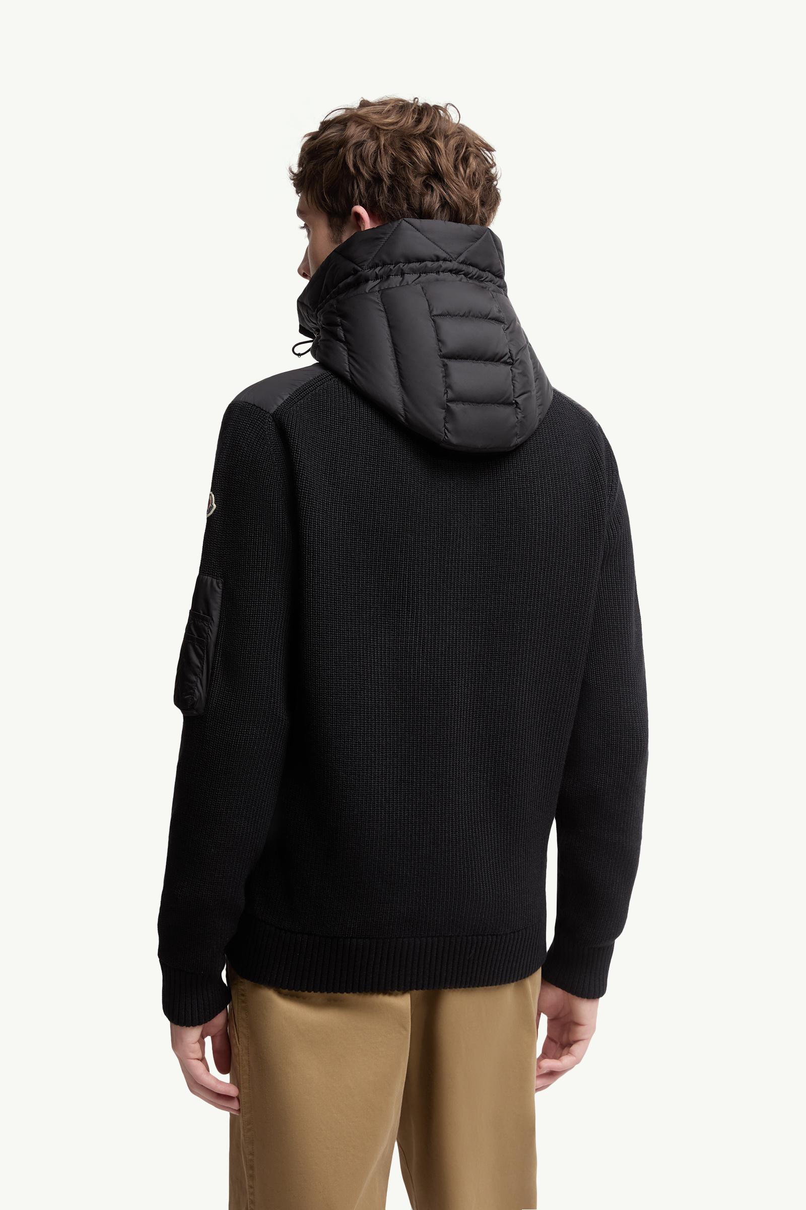 Black Padded Zip-Up Cardigan - Sweaters & Cardigans for Men