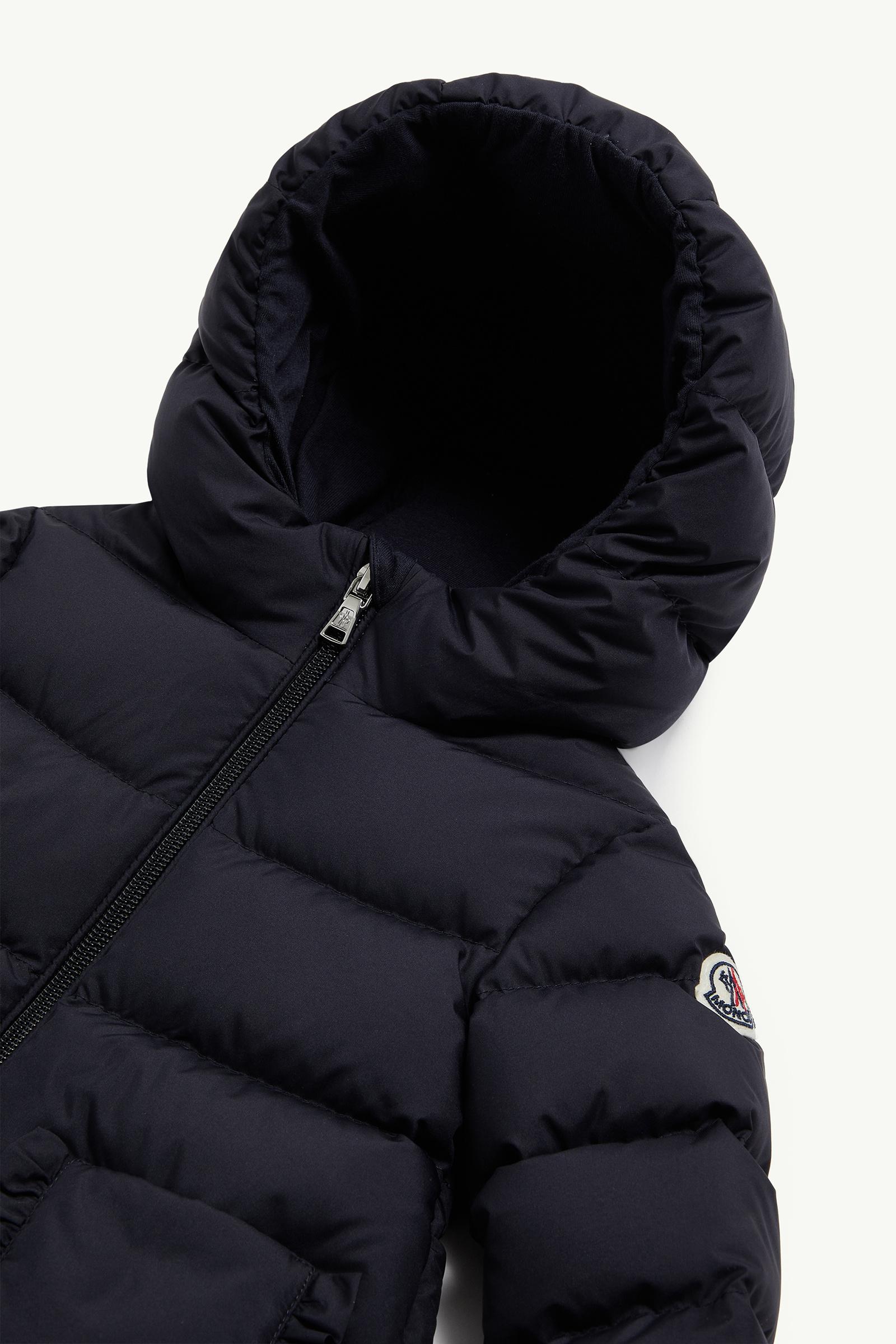 Navy Blue Molan Hooded Down Jacket - Outerwear for Children