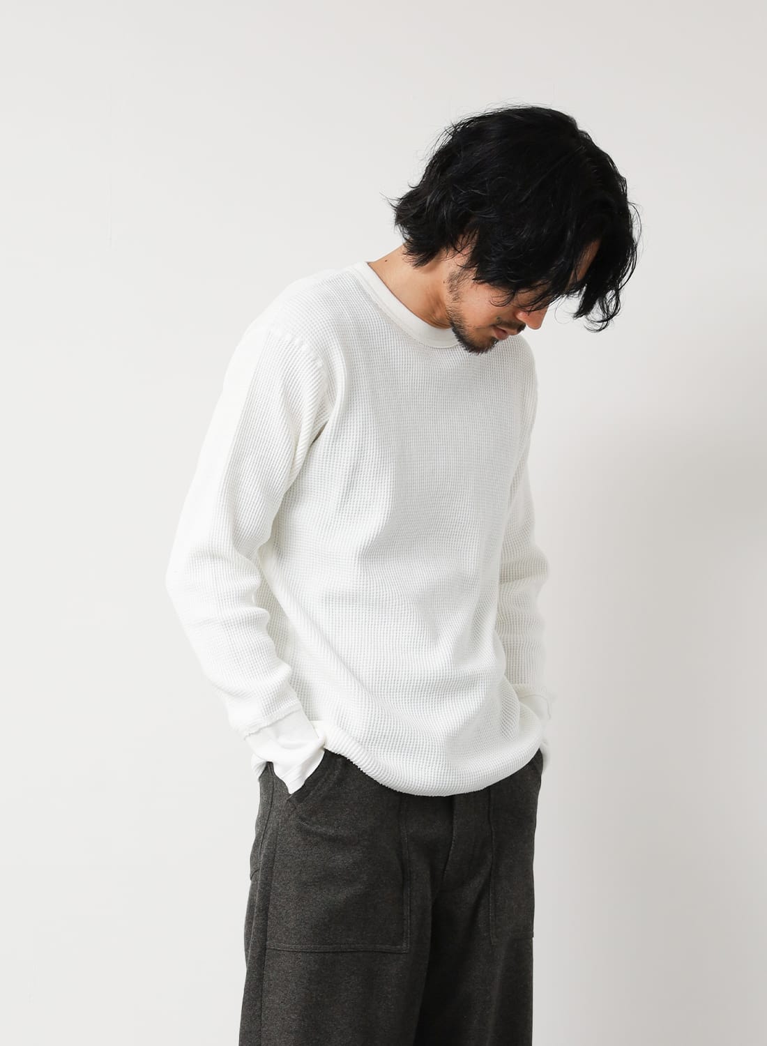 THERMAL KING WAFFLE CREWNECK L/S|サーマルキング ワッフル クルー
