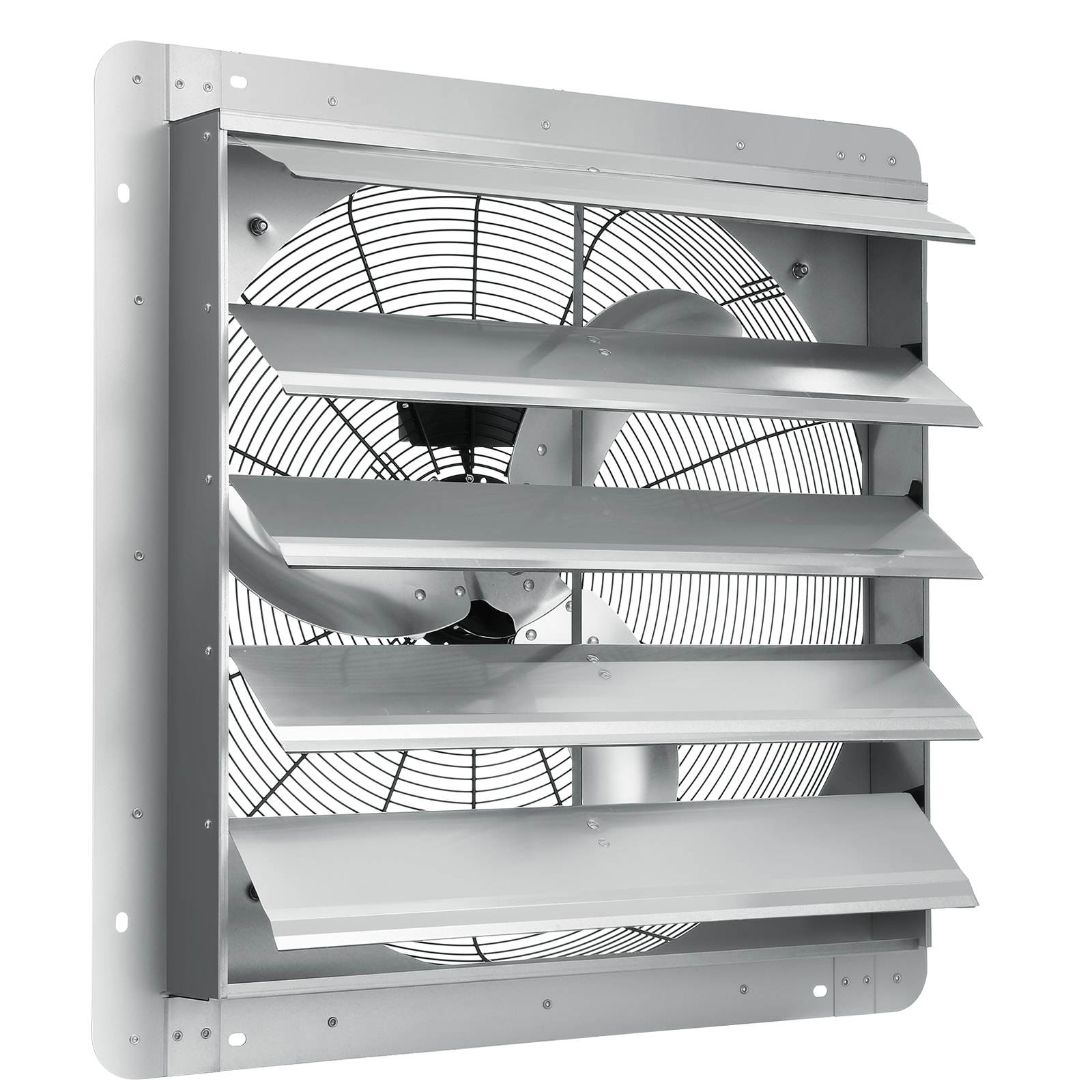 VEVOR Shutter Exhaust Fan 24-in Silver Plastic BYCSPQSDJAC2421TSV1