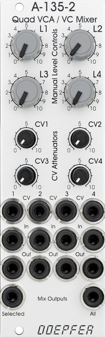 Doepfer A-135-2 Quad VCA / VC Mixer - Eurorack Module on ModularGrid