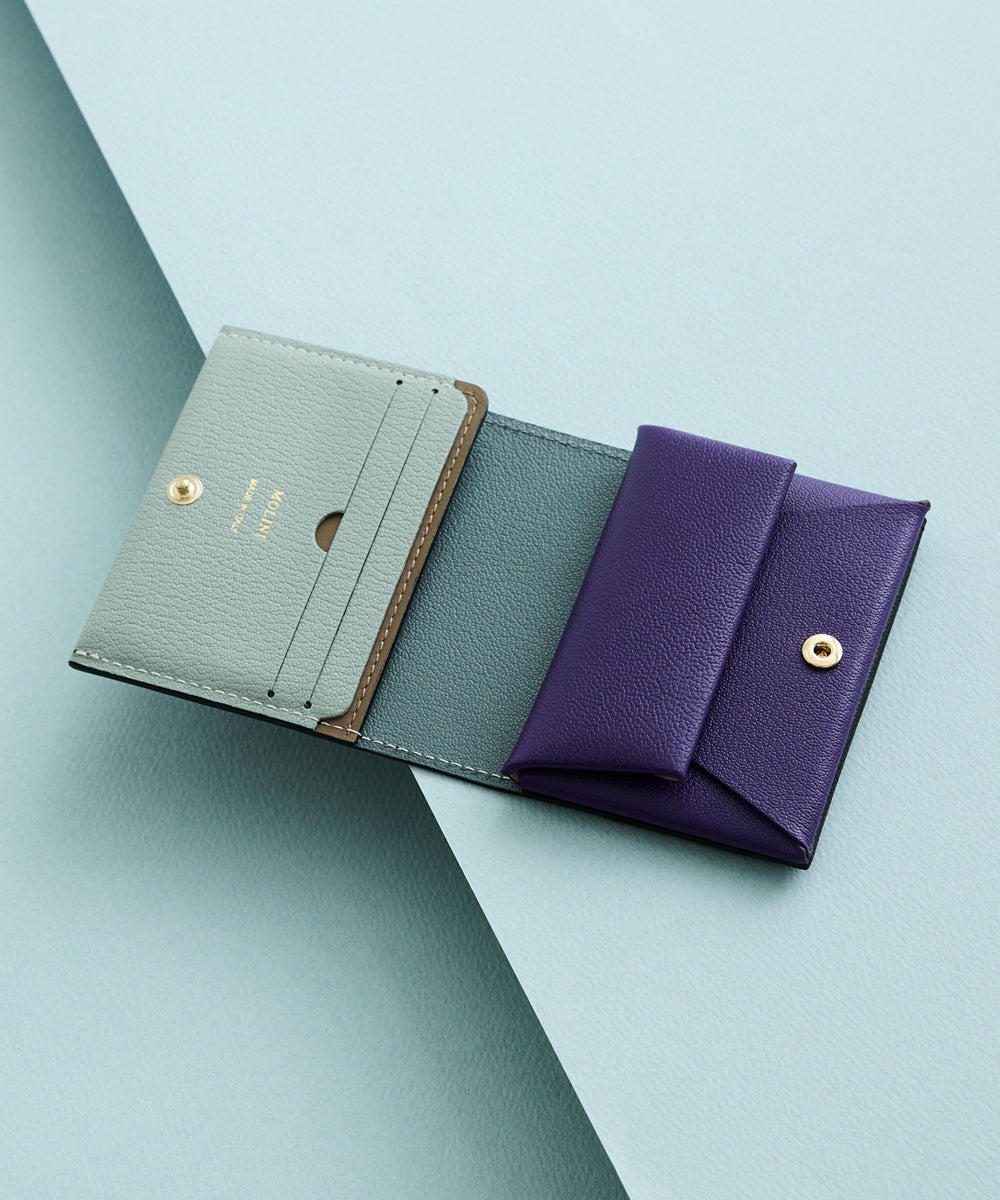 Bifold Compact Wallet - Black × MULTI COL – MOLINI（モリニ