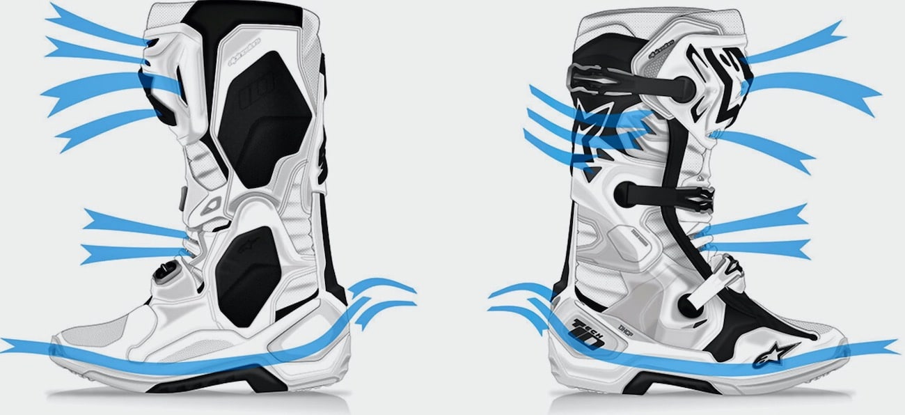 MXAチームテスト済み：ALPINESTARS TECH 10 SUPERVENTEDBOOTS
