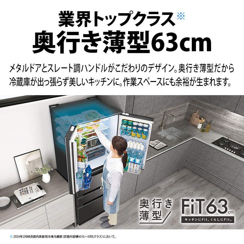 お取り寄せ商品】457L 5ドア冷蔵庫 SJ-MW46MW ラスティックホワイト