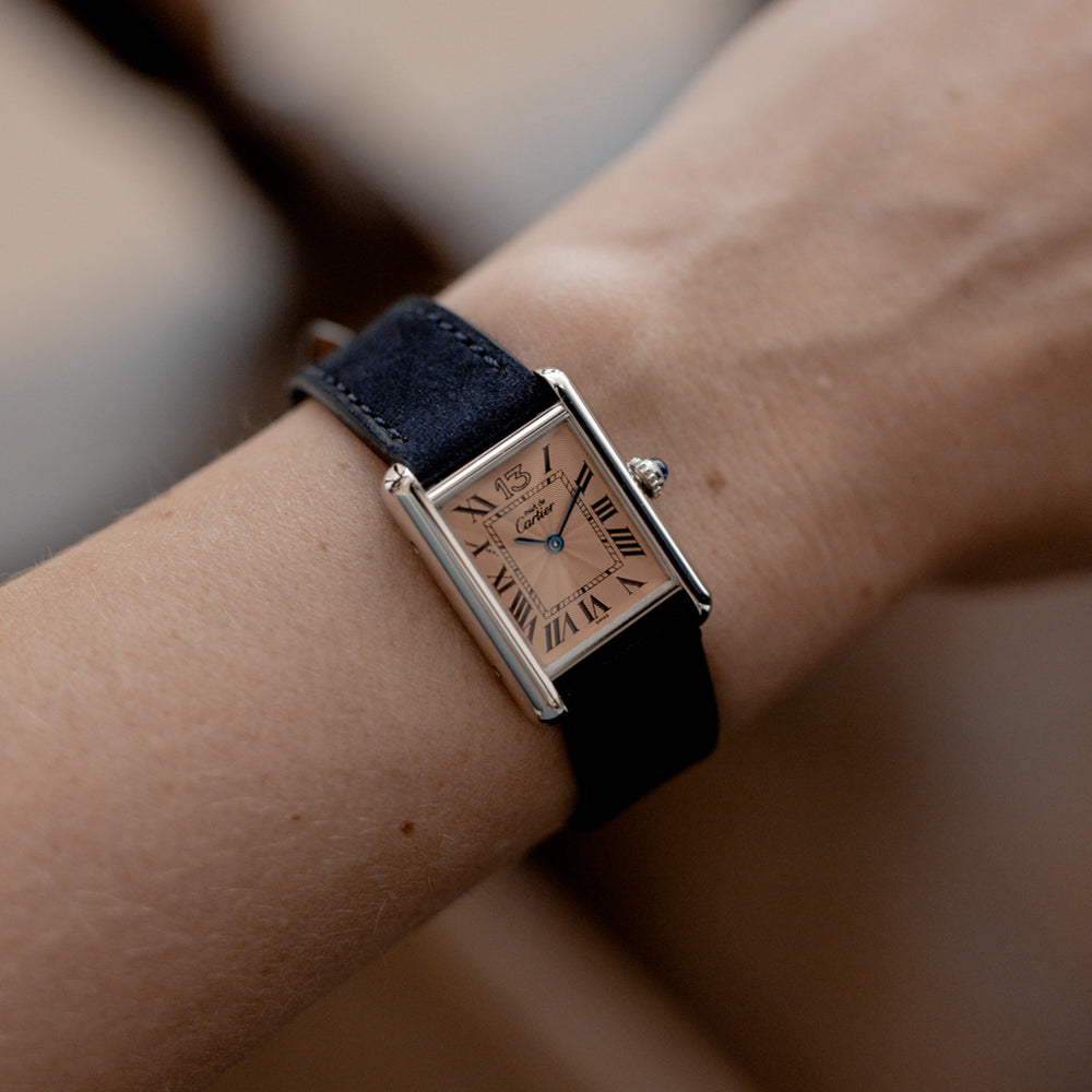 Cartier Must de - 13 Rue de la Paix - Guilloché Salmon dial - Ref