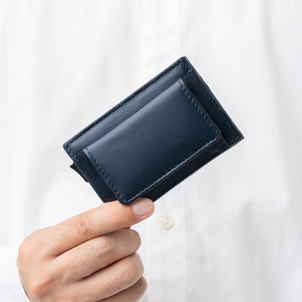 MURA ミニ財布 メンズ 三つ折り財布 RFID スキミング防止 スライダー