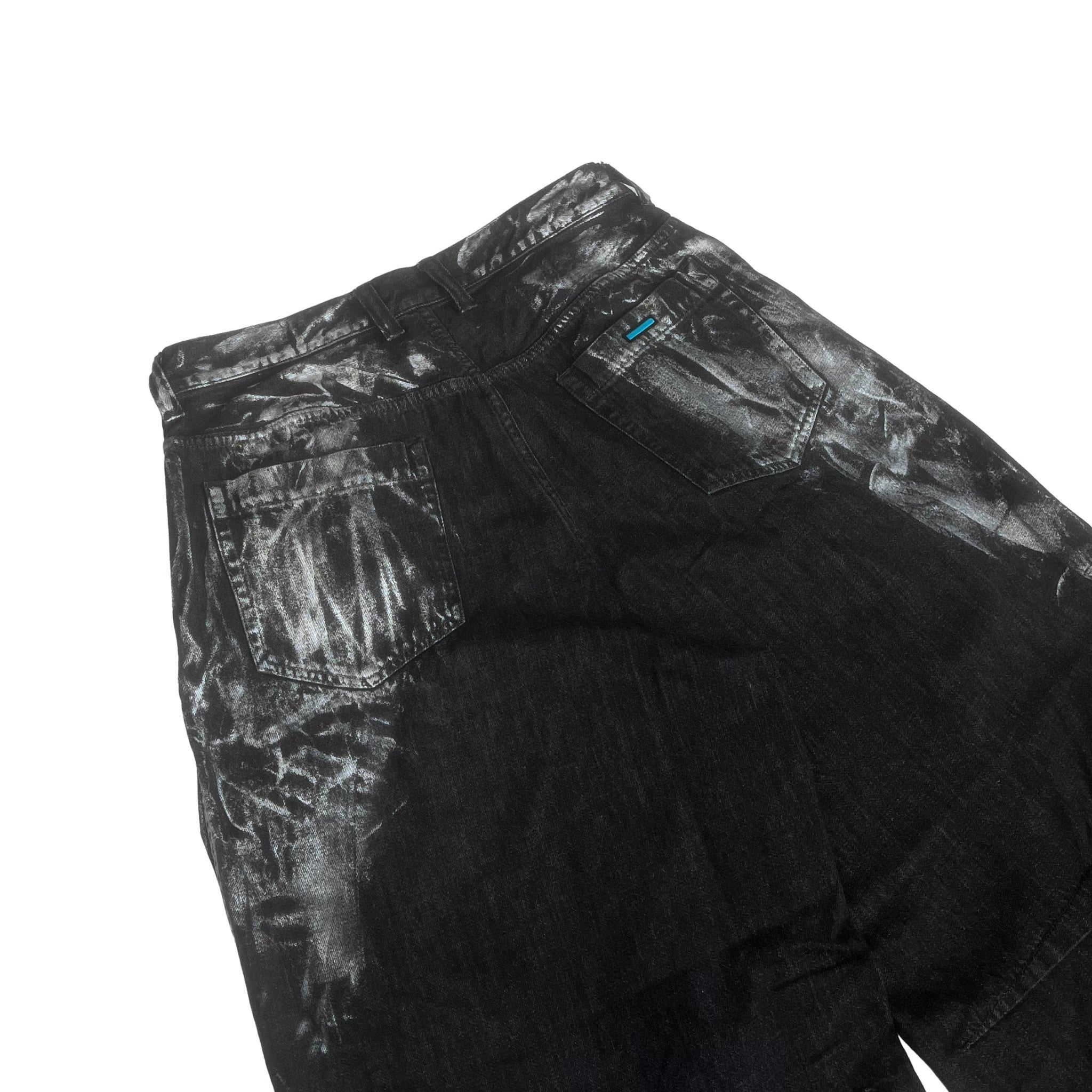 MUZE TURQUOISE LABEL -【FOIL BIOBLEACH DARTS DENIM PANTS(BLACK