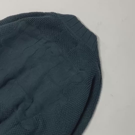 MUZE TURQUOISE LABEL× Ø【EMPTY SETT】™️ - VARSITY KNIT CARDIGAN
